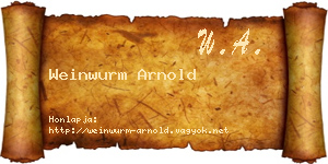 Weinwurm Arnold névjegykártya