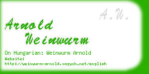 arnold weinwurm business card